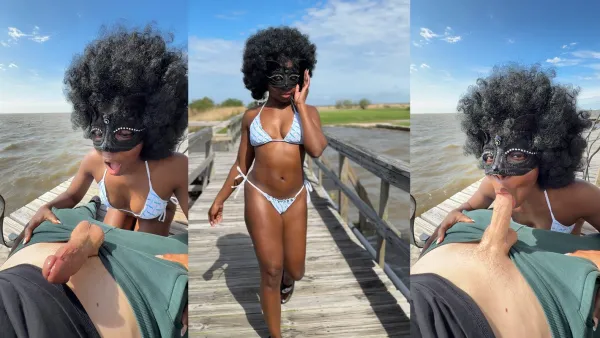 afro-blowjob-bikini