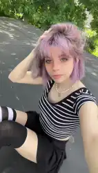 Watch videos Bangs Knee High Socks Purple Hair by the cool model Hot Lovers’s (@hot-lovers)